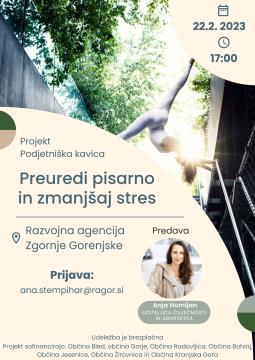Vabilo na delavnico "Preuredi pisarno in zmanjšaj stres"